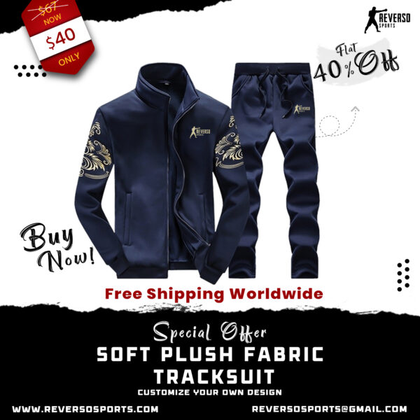 Royal Tracksuit | Soft Plush Fabric | Reverso Sports